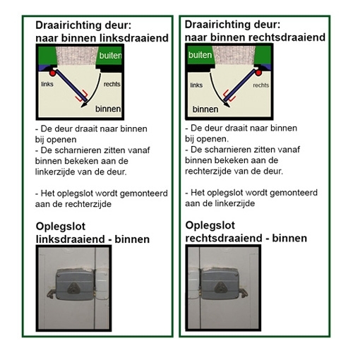 Yale oplegslot | doornmaat 50 mm | rechtsdraaiend binnen - laatste voorraad