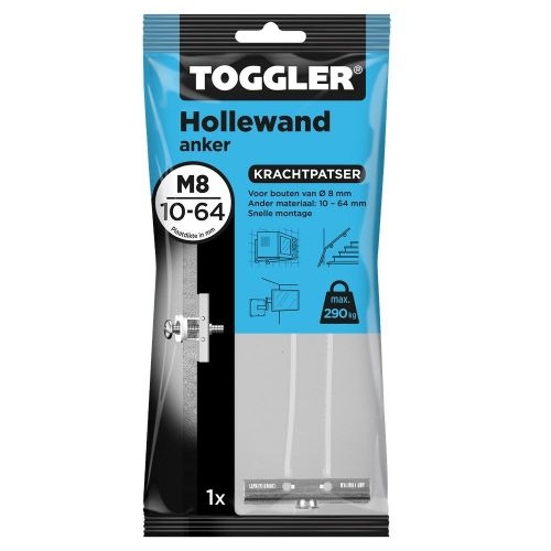 Toggler M8 hollewand anker 10 - 64 mm