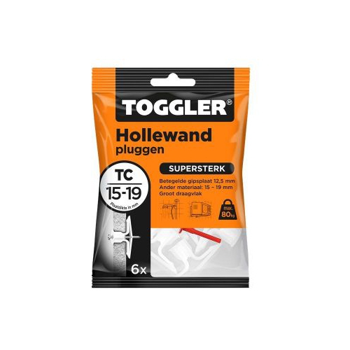 Toggler TC hollewand plug 15 - 19 mm 6 stuks