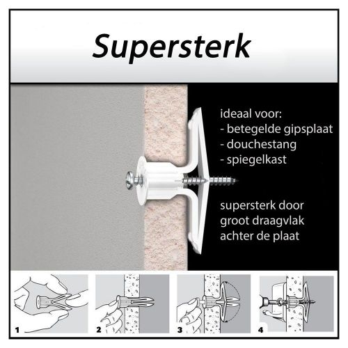 Toggler TC hollewand plug 15 - 19 mm 6 stuks