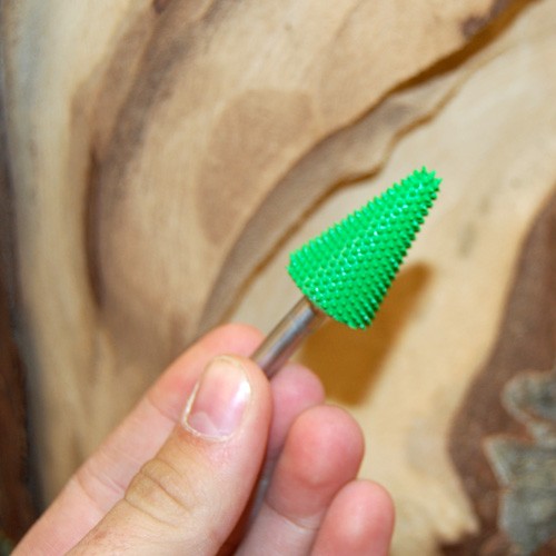 Saburrtooth stiftrasp spits-taps groen/grof Ø 19 x 32 mm