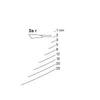 Pfeil 2ar-1 kort gekropte guts, zeer licht gebogen schuin rechts snede 1 mm