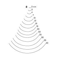 Pfeil 8-22 rechte guts, gebogen snede 22 mm