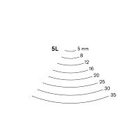 Pfeil 5L-25 lang gekropte guts, licht gebogen snede 25 mm