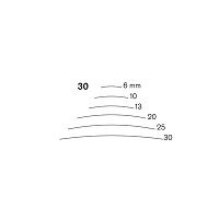 Pfeil 30-10 omgekeerd gekropte guts, licht gebogen snede 10 mm