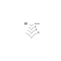 Pfeil 22-4 rechte guts, gevleugelde snede 4 mm
