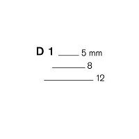 Pfeil D 1-12 rechte guts, dubbel geslepen rechte snede 12 mm