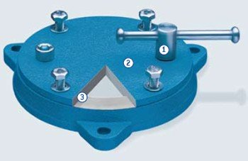 Draaiplateau voor Heuer bankschroef 100 mm
