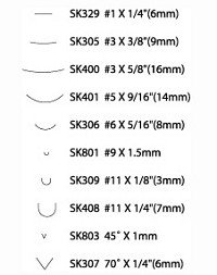 Flexcut SK107 losse lemmets set 11-delig 