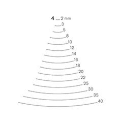 Pfeil 4-35 rechte guts, licht gebogen snede 35 mm