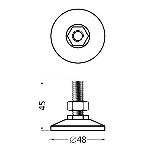 Stelvoet M10 zwart
