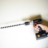 Bohrcraft slangenborenset 235 mm met 6-kant schacht in houten kist, 8-delig