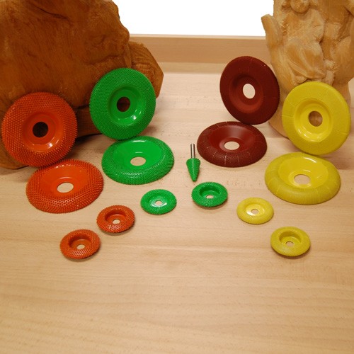 Saburrtooth schijfrasp Ø 100 mm rond rood/middel