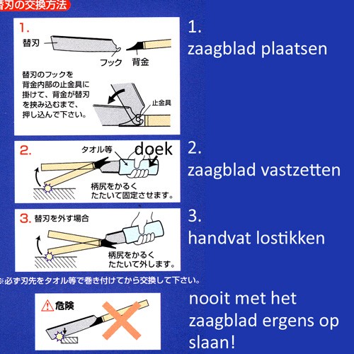 Japanse trekzaag Kataba voor afkorten en schulpen 300 mm